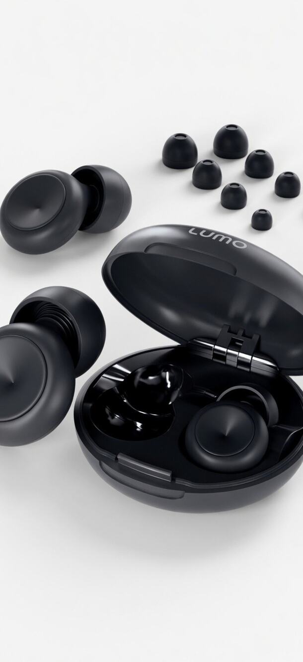 Lumo Premium Sleep Earplugs Set – Noise Cancelling with Case & Extra Tips